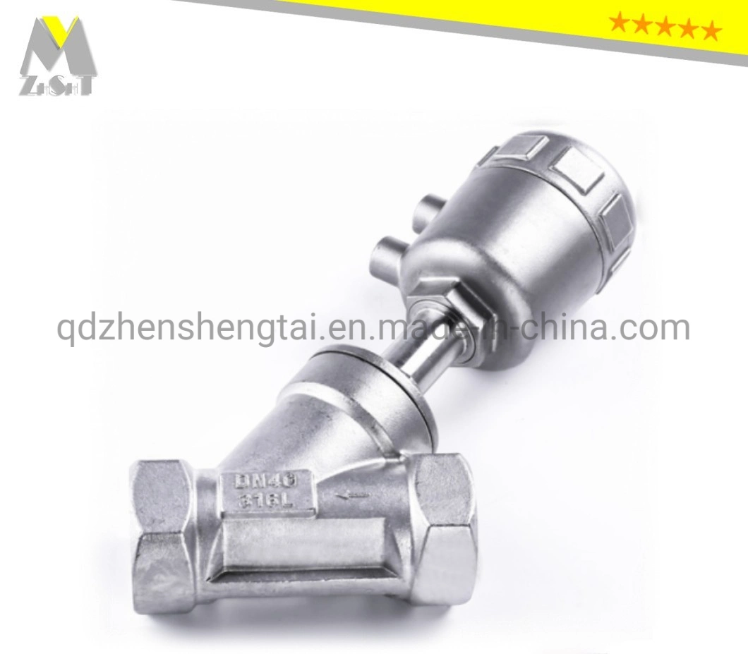 Stainless Steel Pneumatic Y-Type Threaded Normally Open/Normally Closed Steam Pneumatic Valve