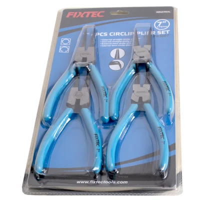 Fixtec 4PCS 7 Inch Snap Ring Pliers Set Heavy Duty Circlip Pliers Kit with Straight/Bent Jaw for Ring Remover Retaining